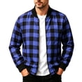 thumbnail image 2 of Atkumj Mens Plaid Jacket Casual Long Sleeve Zip Up Outerwear Trendy Ribbed Cuffs and Hem Fall Jackets for Men S, 2 of 9