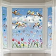 thumbnail image 5 of Calcomanías de primavera para ventanas, calcomanías de flores de mariposa para ventanas de vidrio, decoraciones de calcomanías de primavera para ventanas (2 piezas), 5 of 5