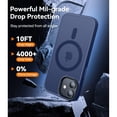 thumbnail image 3 of Entronix Magnetic Hybrid Phone Case Designed For iPhone XR Shockproof Heavy Duty Dual-Layered Cover, Navy, 3 of 6