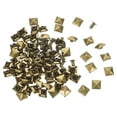 thumbnail image 1 of Uxcell 100 Set Square Pyramid Rivet 6mm Remaches de cuero, Studs metálicos para ropa, cinturones, bolsas, zapatos, punk rock, bronce, 1 of 6