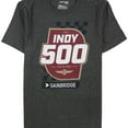thumbnail image 4 of Indy 500 Mens Shield & Racecar Graphic T-Shirt, Grey, Large, 4 of 5