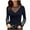 Blue, variant on IROINNID Womens Long Sleeve Tops Round Neck Lace T-Shirt Autumn Solid Hollow Out Blouse Tops,Black