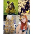 thumbnail image 6 of Vorkoi Sunflower Hippie Headband Floral Crown Summer Sunflower Hair Accessories for 70 s Bohemian Costumes Style, 6 of 6