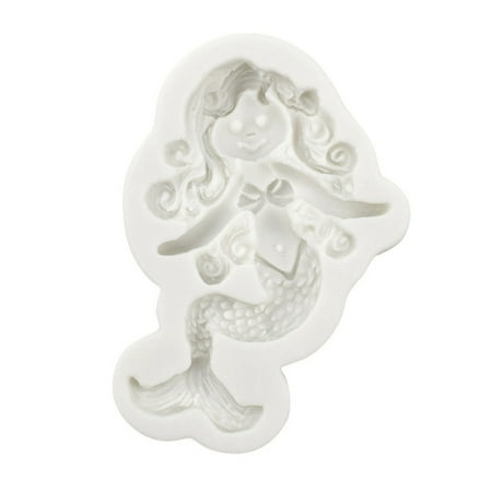 

YIGZYCN Mermaid Shaped Silicone Mold Fondant Mold DIY Cake Resin Ornaments Mold