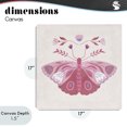 thumbnail image 4 of Stupell Industries Bohemian Boho Pink Folk Butterfly Canvas Art, 17 x 17, by Kim Allen, 4 of 8