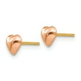 thumbnail image 2 of Primal Gold 10 Karat Rose Gold Heart Post Earrings, 2 of 5