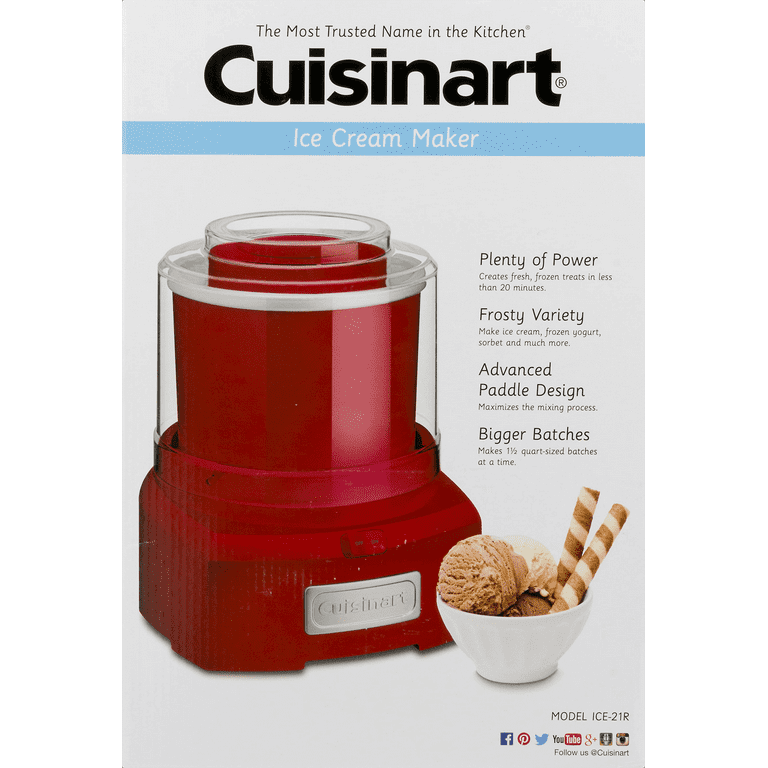 Cuisinart red ice cream maker sale