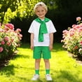thumbnail image 2 of Boys Performance Outfit Cheerleader Dance for Graduation Shirt Short Sets Graduation Photography Outfit Dress up Photo 3T, 2 of 6