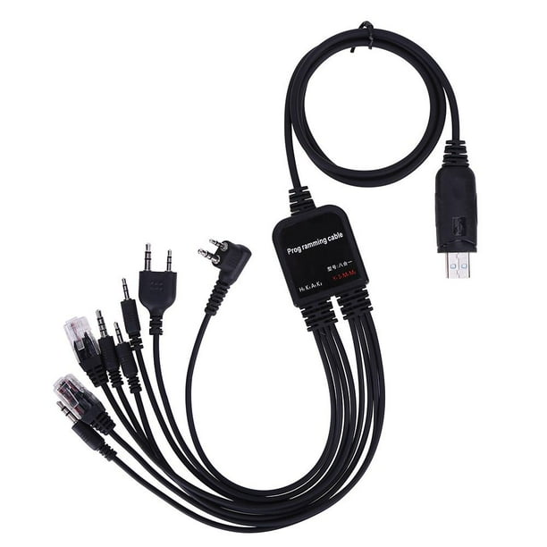 Cable de programación USB 8 en 1 para Baofeng para Motorola Kenwood TYT QYT Radio