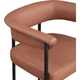 thumbnail image 4 of Meridian Furniture Malin Cognac Vegan Leather Counter Stool (Set of 2), 4 of 8