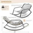 thumbnail image 4 of RADIATA Rocking Lounge Chair with Footrest & Cushion – Indoor Recliner, Comfortable Rocker Chair for Relaxation, Reading,400 lbs Capacity, Light Grey, 4 of 13