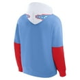 thumbnail image 6 of Men's Fanatics Light Blue Tennessee Titans Helmet Retro Pullover Hoodie, 6 of 7