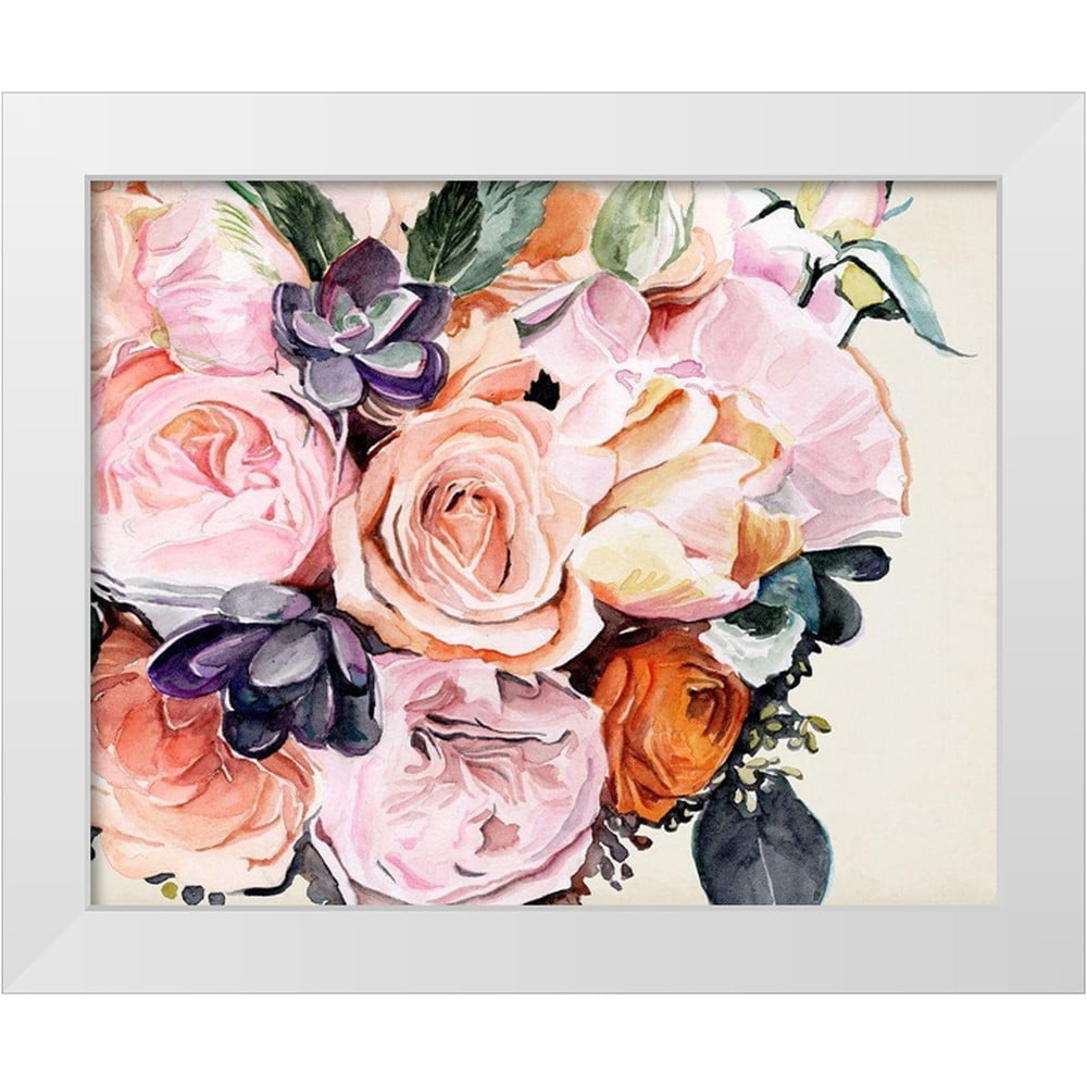 Parker Jennifer Paxton 14x12 White Modern Wood Framed Museum Art Print Titled - Autumn Bouquet I