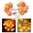 thumbnail image 4 of Cadena de luz árbol terraza jardín porche pérgola lámpara colgante Naranja 300cm Sunnimix Luz de cuerda de limón, 4 of 8