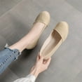 thumbnail image 5 of Fesfesfes Womens Wedges Womens Summer Shallow Wedge Heels Pointed Straw Woven Linen Shoes 7.5(40), 5 of 5