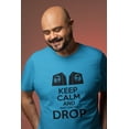 thumbnail image 3 of Old Glory Mens EDM Keep Calm And Wait For The Drop Short Sleeve Graphic T Shirt, 3 of 6