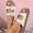 White, variant on Double Buckle Platform Sandals for Women, Satin Open Toe Slides with Rhinestone Accents, Lightweight Summer Footwear
