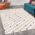 thumbnail image 2 of Modern Decorative Rug, Modern Geometric Shapes Polka Dot Tear Drop Forms Pattern Graphic Art Print, Quality Carpet for Bedroom Dorm and Living Room, 6 Sizes, Pale Salmon, by Ambesonne, 2 of 4