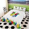 thumbnail image 2 of Erosebridal Splash Soccer Letter H Full Size Comforter Sets, Sport Bedding Sets for Boys and Girls, Polka Dots Reversible 3-Piece, 1 Comforter and 2 Pillowcases, 2 of 6