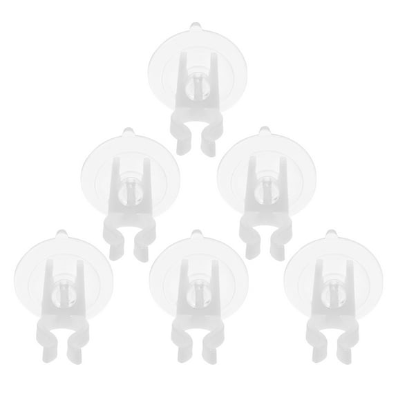 FRCOLOR 6 Pcs Candle Holder Clamps Window Candle Suction Cups Clamp Electric Candle Clamps For Christmas New Year Valentines Day Celebration Candles