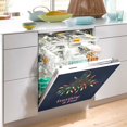 thumbnail image 2 of Yayeee Magnetic Dishwasher Cover for The Front Decoration Home Kitchen Machine Sticker Protector, Blue Christmas Light, 2 of 6