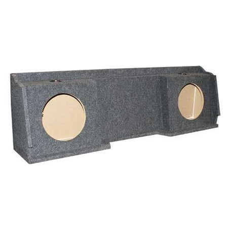 Ext Cab Subwoofer Box - QPower GMC Chevy Silverado Ext Cab '99-06 Dual Underseat Two 12