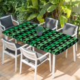 thumbnail image 2 of St. Patrick's Day Table Cloths for 6 Foot Rectangle Tables, Spring Green Lucky Clovers Shamrock Patio Waterproof Elastic Fitted Tablecloths, Washable Rectangular Table Cover for Camping, 2 of 8