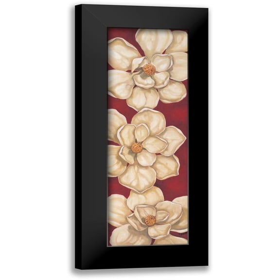 Brent, Paul 7x14 Black Modern Framed Museum Art Print Titled - Bella Grande Magnolias