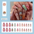 thumbnail image 2 of tegongse 24Pcs Christmas Full Cover Acrylic Nail with 3D Starfish Designs Press on Nail French Nail Accesories Manicure Nail Art, 2 of 7