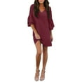 thumbnail image 2 of OUSITAID Femmes Été Tunique Robe V Cou Décontractée Fluide Swing Shift Robes, 2 of 6