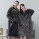 thumbnail image 2 of Sweat Capuche Femme Moyenne Longue Sherpa Peluche Grande Poche Frontale Sudadera con capucha Aux Adultes, Hommes, Femmes, Adolescents Super Doux, Chaud Et Conforta, 2 of 5