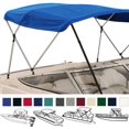 thumbnail image 1 of EliteShield 3 Bow Bimini Top Boat Cover Bule 3 Bow 72" L 54" H 85"-90" W with Boot and Rear Poles, 1 of 4