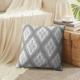 thumbnail image 3 of LALILO Throw Pillow Covers Classic Damask Damask Simple Royal Grid Swirl Cushion Cover 18" x 18", 2 Pack, 3 of 6