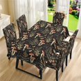 thumbnail image 3 of TSOVTHRID Rectangle Tablecloth Stretch Dining Chair Slipcovers Anti-Dust Chair Covers Washable Table Cloth Soft Furniture Protector Cover, 5 Pcs, Mushroom Leaf Butterfly Moon Print, 3 of 7