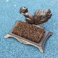 thumbnail image 4 of Vintage Outdoor Garden Decor Rough Rustic Figurines Cast Iron Boot Scraper with Brush Heavy Handamde B, 4 of 5