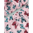 thumbnail image 4 of Summer Toddler Baby Girl Clothes Off Shoulder Ruffle Sling Crop Tops Short Pants 2Pcs Outfits, 4 of 6