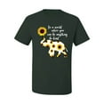 thumbnail image 2 of In A World Where You Can Be Anything Be Kind Inspirational/Christian Men's Graphic T-Shirt, Forest Green, Large, 2 of 3