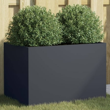 vidaXL Planter Anthracite Cold-rolled steel 24.4 x 15.7 x 15.4 in