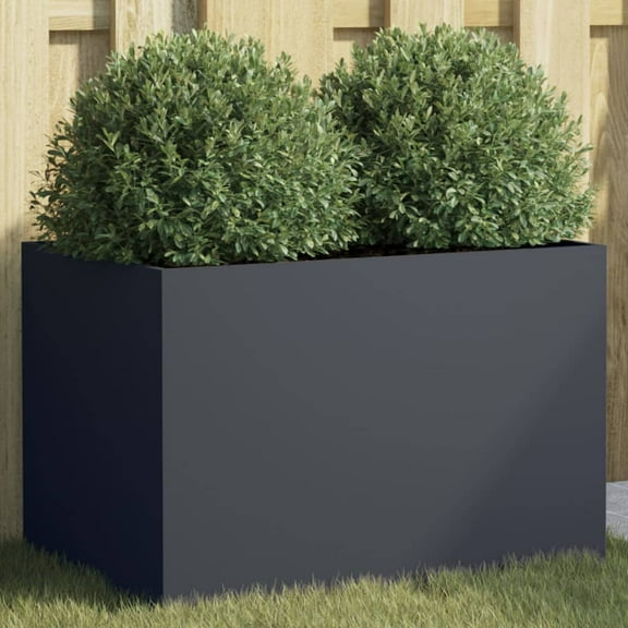 vidaXL Planter Anthracite Cold-rolled steel 24.4 x 15.7 x 15.4 in