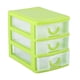 thumbnail image 1 of M Buder Caja de Almacenamiento Organizador de Cajones Joyería Maquillaje Recipiente de Plástico de 3 Niveles Verde Ideal para Oficina y Hogar, 13x9x11.5 cm / 5.1x3.5x4.5 pulgadas, 1 of 9
