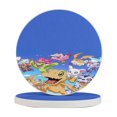 thumbnail image 1 of Posavasos de tierra de diatomeas absorbente Digimon, aislamiento antideslizante de tierra de diatomeas inodoro que protege la superficie de la mesa contra daños Talla única, 1 of 7