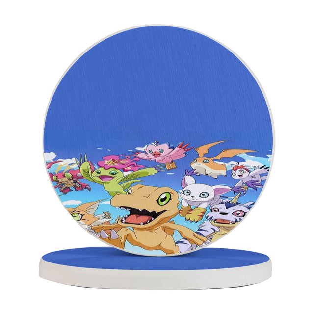 Posavasos de tierra de diatomeas absorbente Digimon, aislamiento antideslizante de tierra de diatomeas inodoro que protege la superficie de la mesa contra daños Talla única