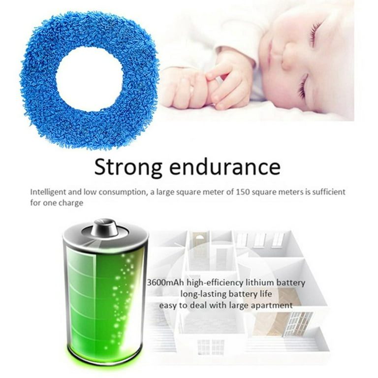 2X Disposable Mop,Washable Durable Replacement Microfiber Pads Dust Mop  Cloth for Dry and Wet Vacuum Cleaner,Blue