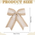 thumbnail image 2 of 1 Pcs Burlap Lace Bows,Rustic Burlap Bows for Christmas Tree Decorations,5.51X6.69 inch Christmas Bows Knot Handmade Bows,for Farmhouse Wreaths,Christmas Trees,Fall Crafts and Gift Wrapping,A, 2 of 5
