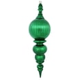 thumbnail image 1 of Vickerman 28" Shiny Finial Christmas Ornament, Shatterproof Plastic, Holiday Christmas Tree Decoration, Green, 1 of 2