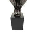 thumbnail image 5 of 31" x 18" Black Aluminum Metal Diver Sculpture, by DecMode, 5 of 8