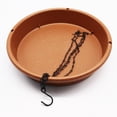 thumbnail image 4 of Pebbuoy Outdoor Hanging Birdbath Bird Feeder Large Capacity Weather-Resistant Easy to Install Metal Bird Bath Bowl with Detachable Chain, 4 of 6