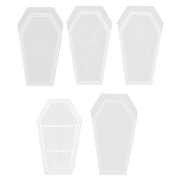 1 juego de moldes de silicona para cajas de almacenamiento, moldes de resina epoxi de cristal para hacer adornos.