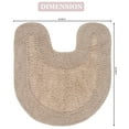 thumbnail image 7 of Home Weavers Double Ruffle Collection 100% Cotton Bathroom Rugs Set, Washable Rug, Extra Soft and Absorbent bath Rug, Kitchen Mat, Bath Mat Set, Bath Floor Mat Non Slip, 20"x20" Contour, Linen Rug, 7 of 7