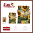thumbnail image 3 of Naloa Artistic Oil Painting Sunflower Drawstring Christmas Bags, 3D Xmas Gift Bags, Christmas Wrapping Bags, Xmas Goodie Bags, Treat Pouch Bags, Party Favor Bags-Medium, 3 of 9